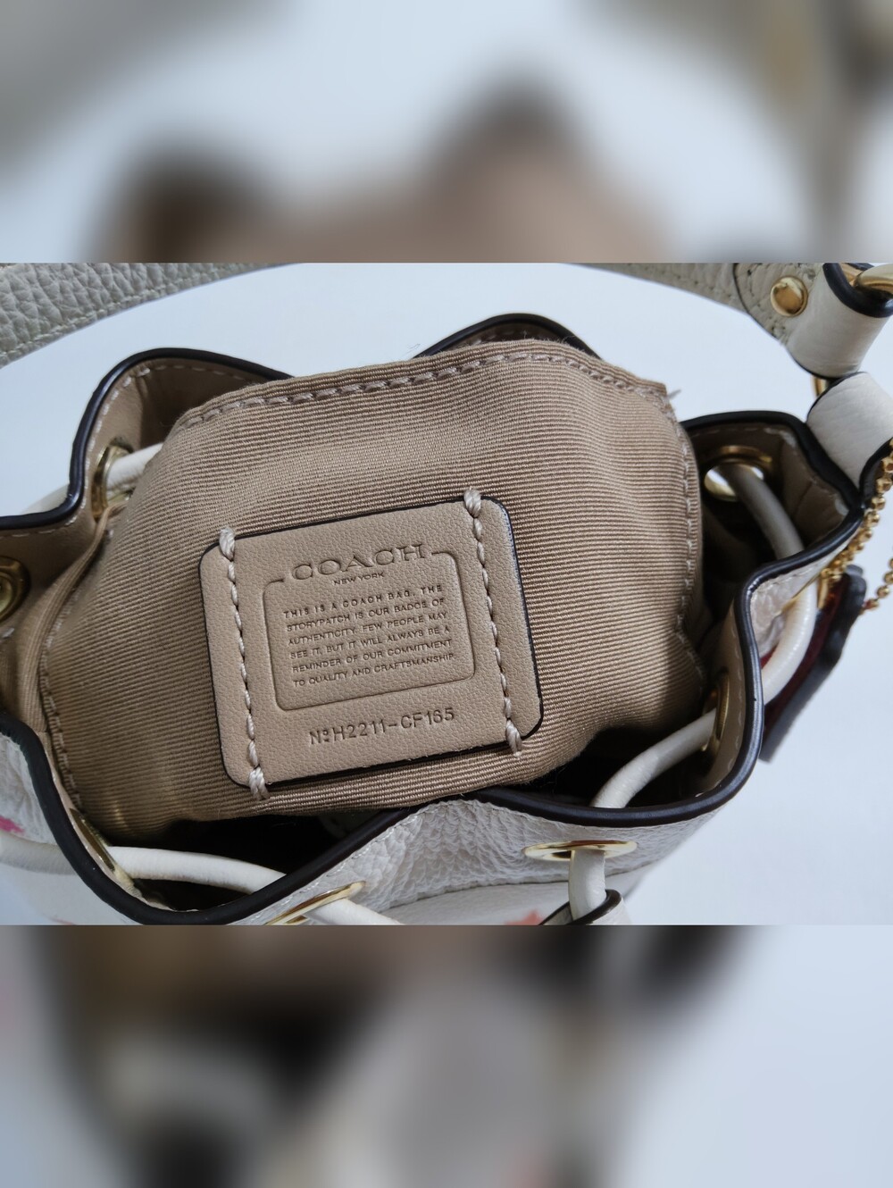 Coach Dempsey Drawstring Bucket Mini Leather Bag. Excellent Condition. - Picture 11 of 11